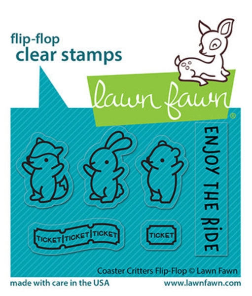 Coaster Critters Flip-Flop, Clearstamp - Lawn Fawn