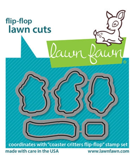 Coaster Critters Flip-Flop, Stanze - Lawn Fawn