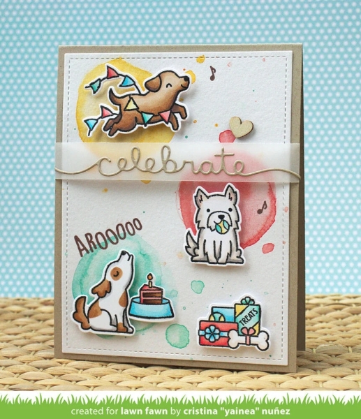 Yappy Birthday, Clearstamp - Lawn Fawn