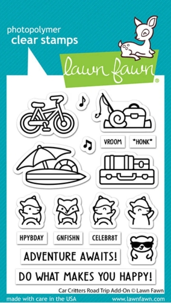 Car Critters Road Trip Add-On, Clearstamp - Lawn Fawn