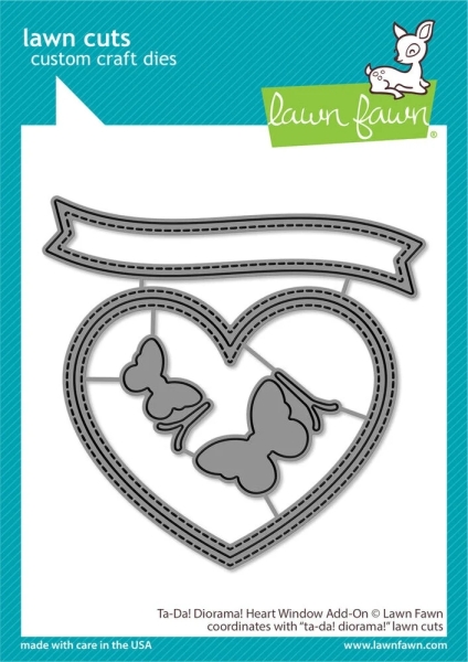 Ta-Da! Diorama! Heart Window Add-On, Stanze - Lawn Fawn