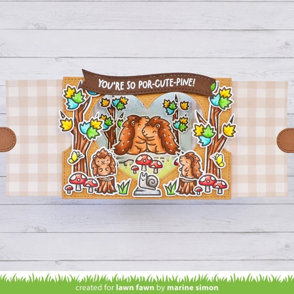 Ta-Da! Diorama! Heart Window Add-On, Stanze - Lawn Fawn