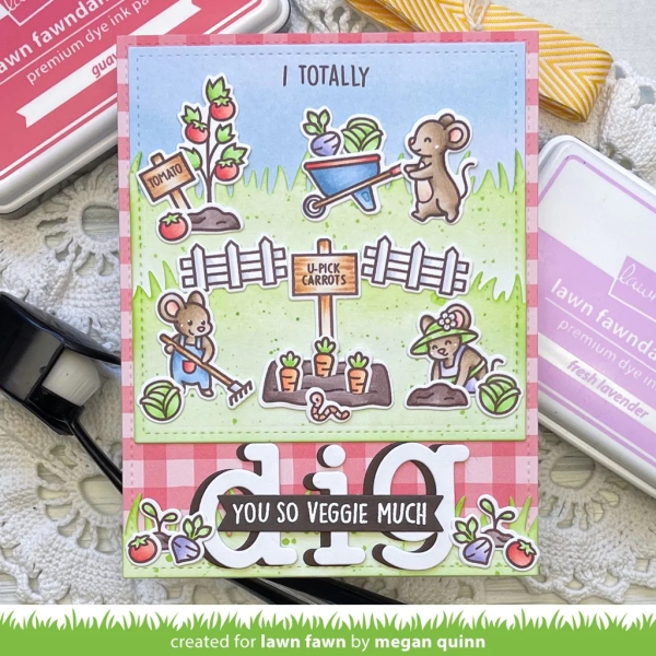 Veggie Happy, Clearstamp - Lawn Fawn