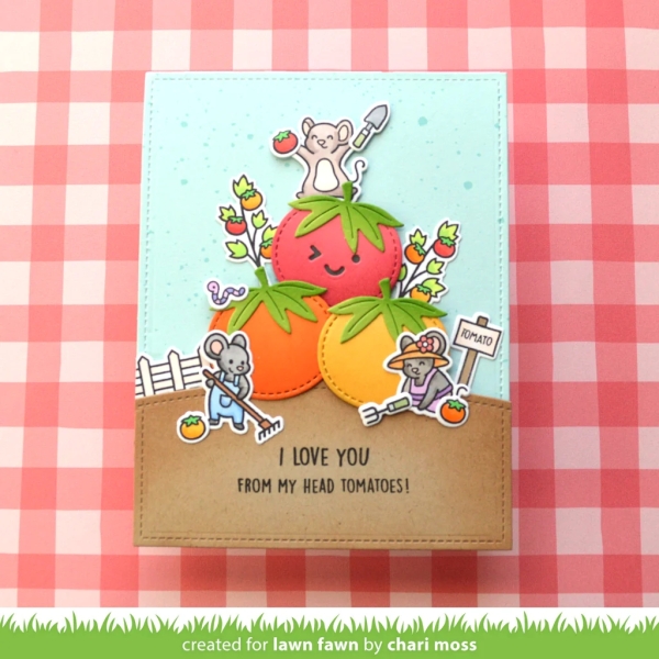 Stitched Garden Veggies, Stanze - Lawn Fawn