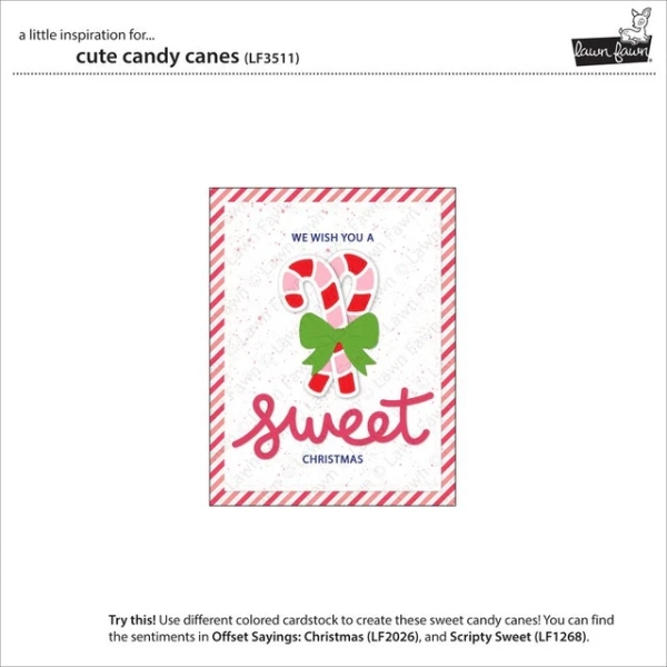 Cute Candy Canes, Stanze - Lawn Fawn