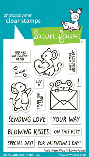 Valentine Mice, Clearstamp - Lawn Fawn