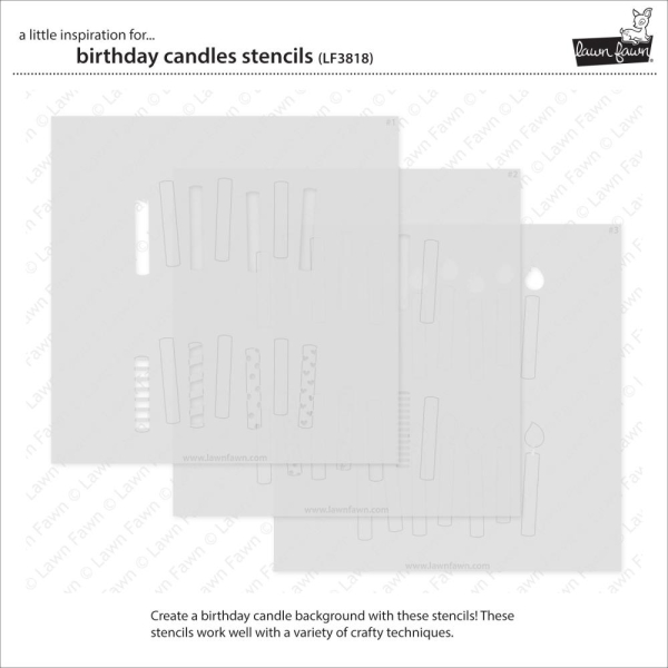 Birthday Candles, Schablone - Lawn Fawn