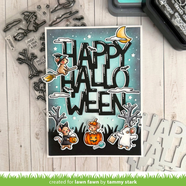 Giant Happy Halloween Portrait, Stanze - Lawn Fawn