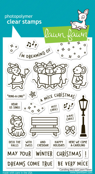 Caroling Mice, Clearstamp - Lawn Fawn