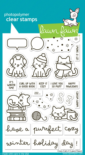 Cozy Cats, Clearstamp - Lawn Fawn