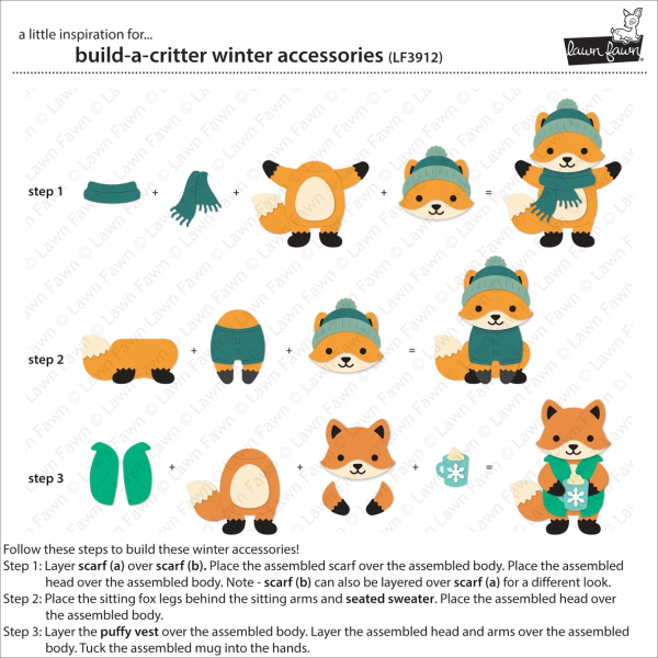 Build-A-Critter Winter Accessories, Stanze - Lawn Fawn
