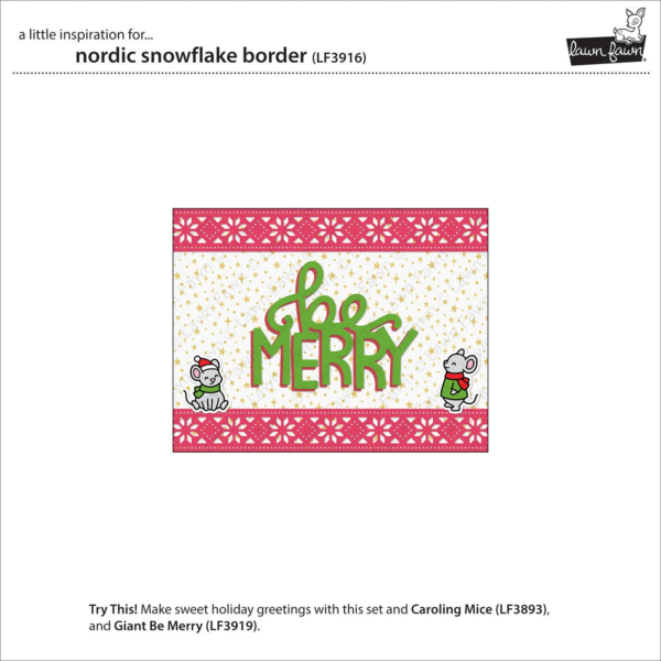 Nordic Snowflake Border, Stanze - Lawn Fawn
