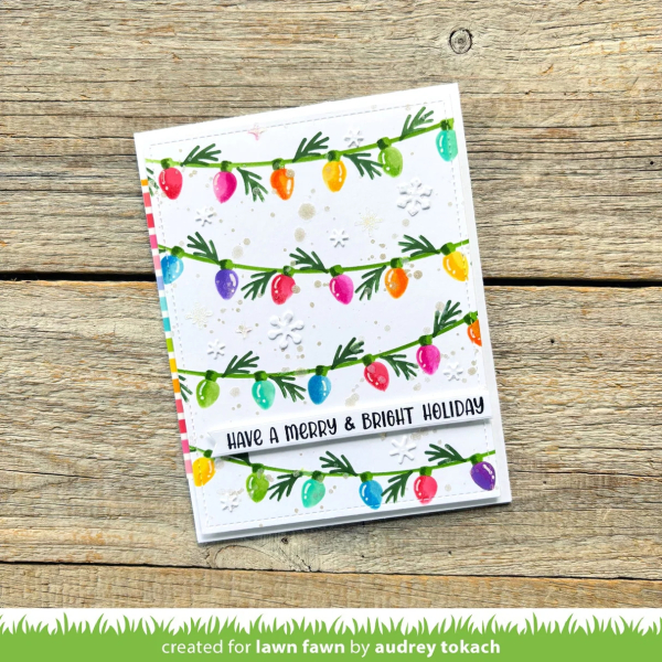 String of Lights Background, Schablone - Lawn Fawn