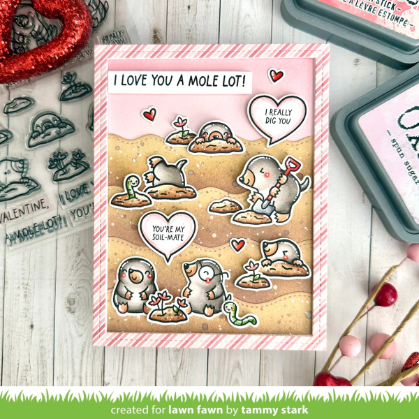 A Mole Lot of Love, Clearstamp - Lawn Fawn