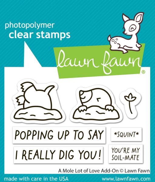 A Mole Lot of Love Add-On, Clearstamp - Lawn Fawn
