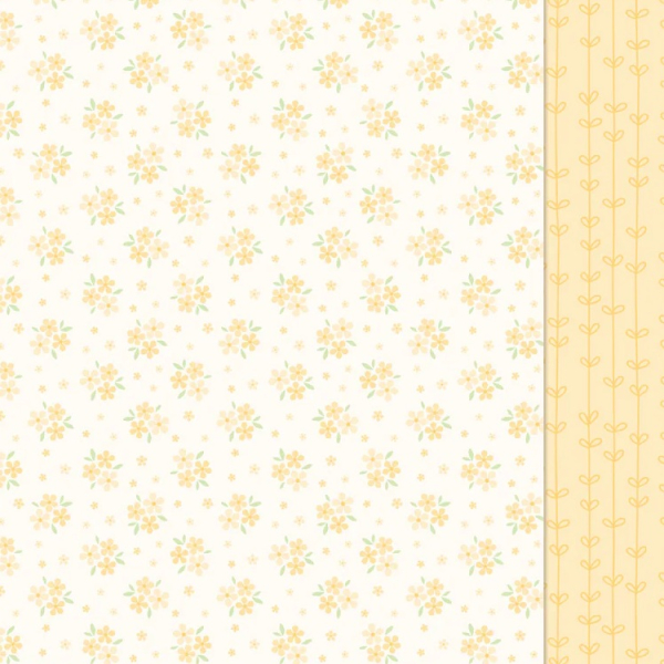 Blissful Blossoms - Marigold, 12x12 Designpapier - Lawn Fawn