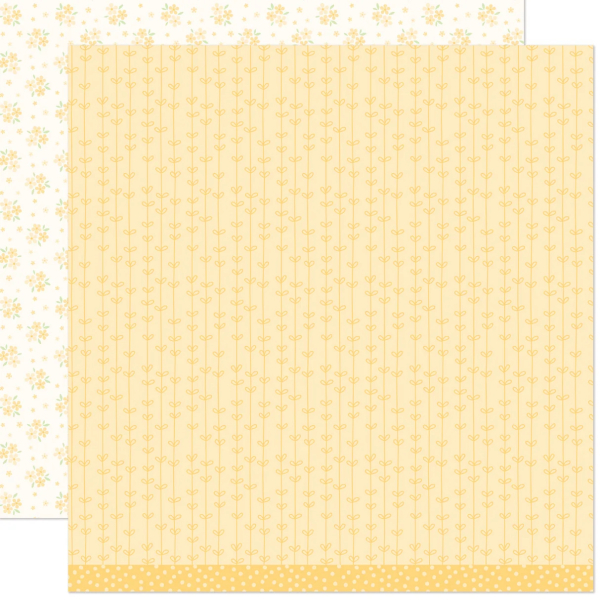 Blissful Blossoms - Marigold, 12x12 Designpapier - Lawn Fawn