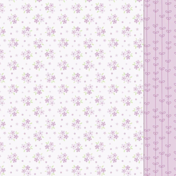 Blissful Blossoms - Verbena, 12x12 Designpapier - Lawn Fawn