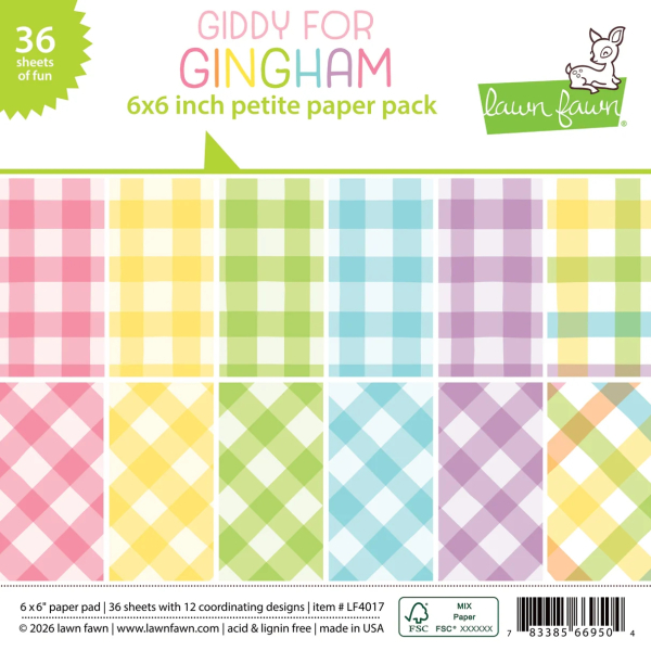 Giddy For Gingham 6x6 Paperpad - Lawn Fawn