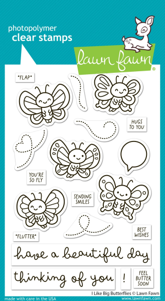I Like Big Butterflies, Clearstamp - Lawn Fawn