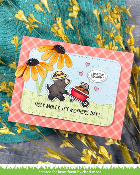 A Mole Lot of Flowers, Clearstamp - Lawn Fawn