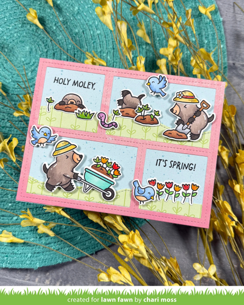 A Mole Lot of Flowers, Clearstamp - Lawn Fawn