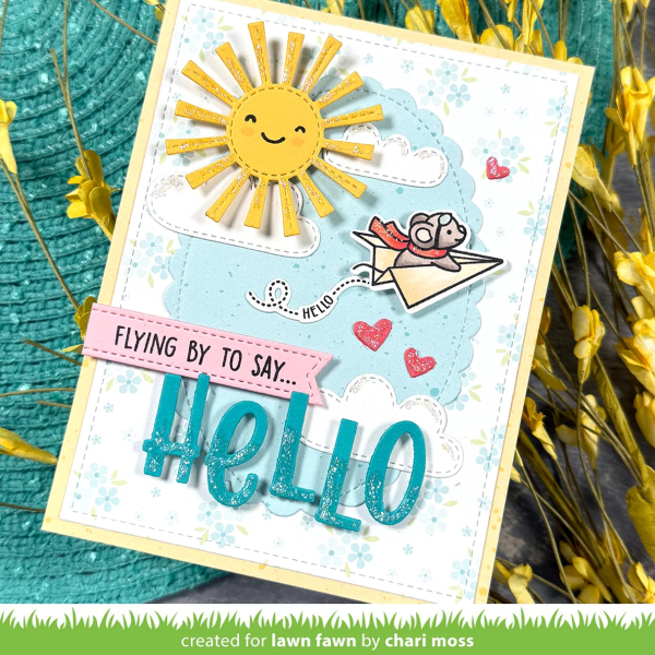 Have A Mice Flight, Clearstamp - Lawn Fawn