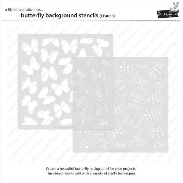 Butterfly Background Clippings, Schablone - Lawn Fawn