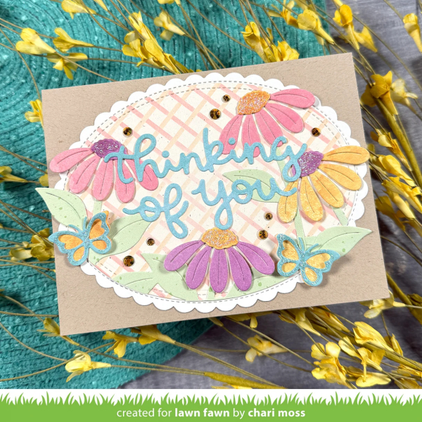 Basket Weave Clippings, Schablone - Lawn Fawn