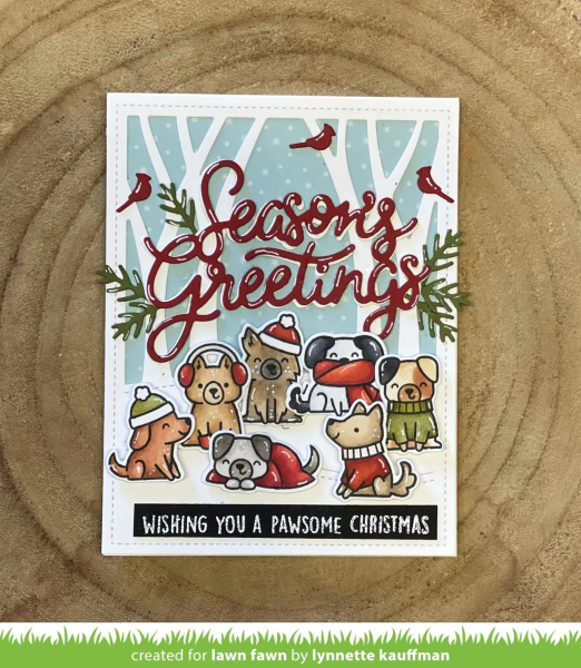 Cozy Dogs, Clearstamp - Lawn Fawn