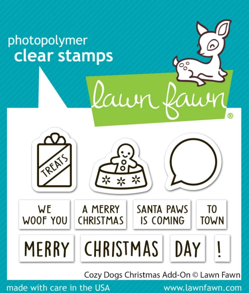 Cozy Dogs Christmas Add-On, Clearstamp - Lawn Fawn