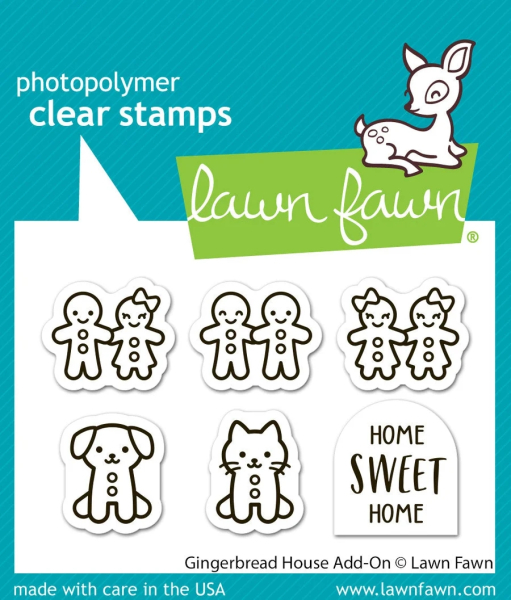 Gingerbread House Add-On, Clearstamp - Lawn Fawn