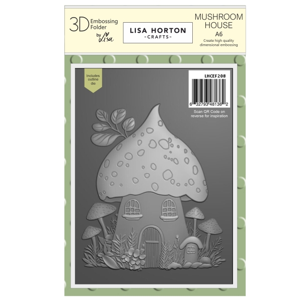 Mushroom House, 3D Embossing Folder & Stanze - Lisa Horton