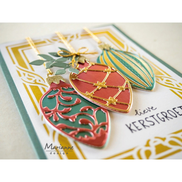 Creatables Christmas Baubles Oval, Stanze - Marianne Design