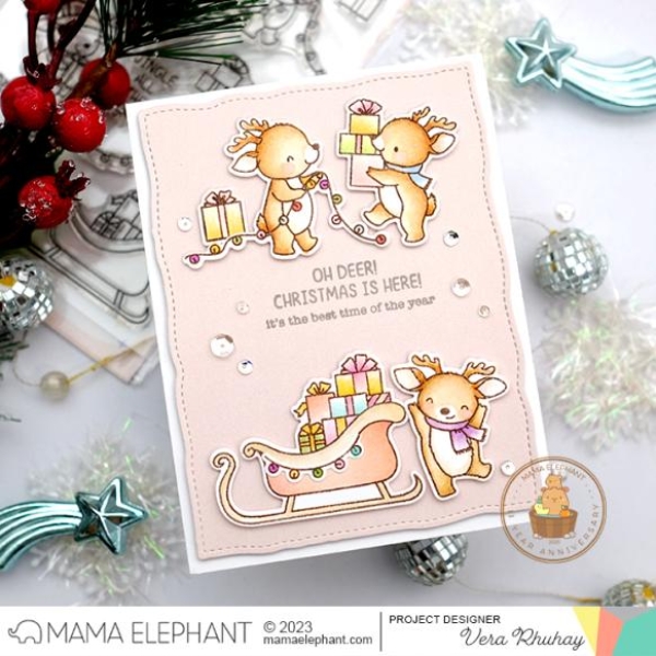 Holly's Reindeer, Clearstamp - Mama Elephant