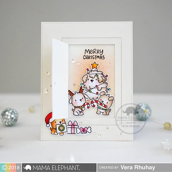 Yappy Woofmas, Clearstamp - Mama Elephant