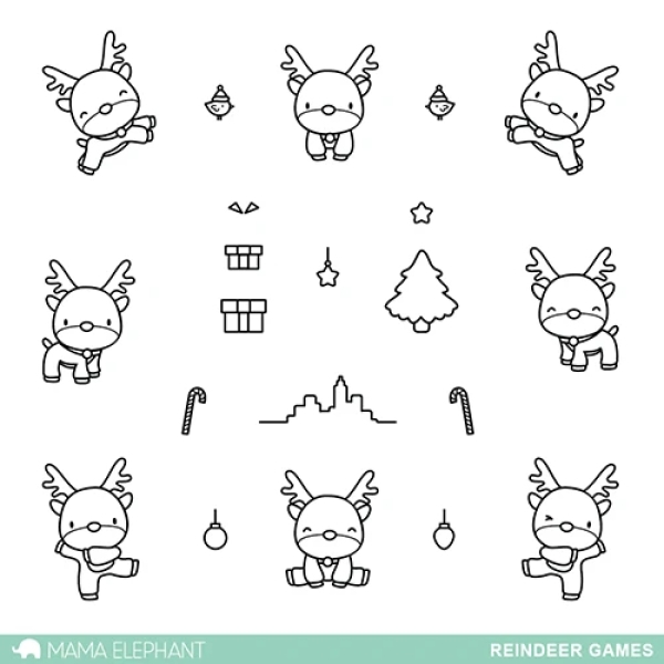 Reindeer Games, Clearstamp - Mama Elephant