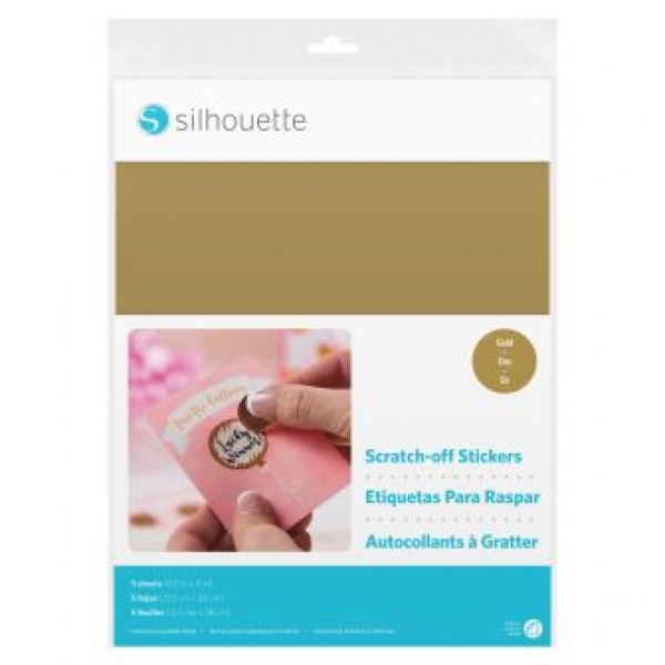 Scratch-off Sticker Sheets, Gold - Silhouette