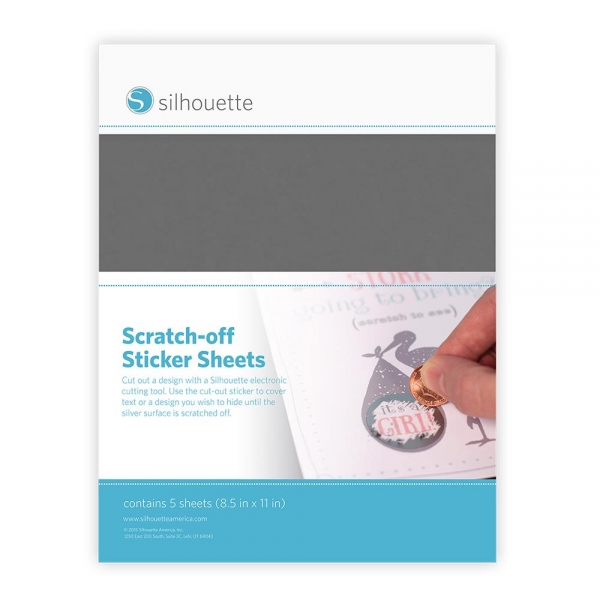 Scratch-off Sticker Sheets, Silver - Silhouette