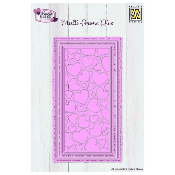 Multi Frame Mini Slimline with Hearts, Stanze - Nellie's Choice