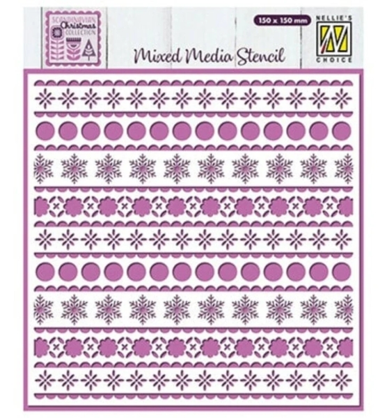Scandinavian Christmas, Schablone - Nellie's Choice