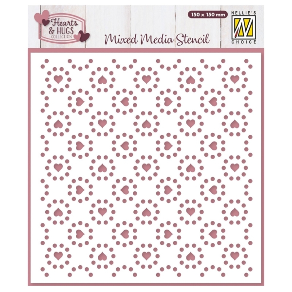 Hearts and Dots, Schablone - Nellie's Choice