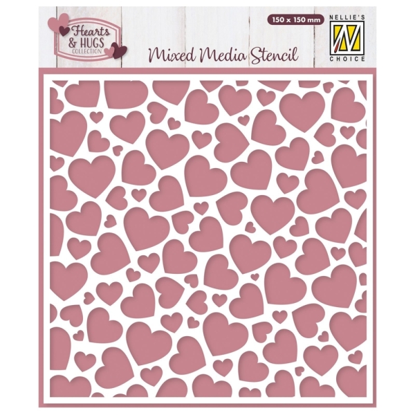 Pop Up Hearts, Schablone - Nellie's Choice