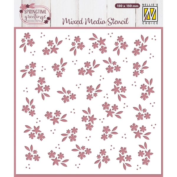 Spring Flowers, Schablone - Nellie's Choice