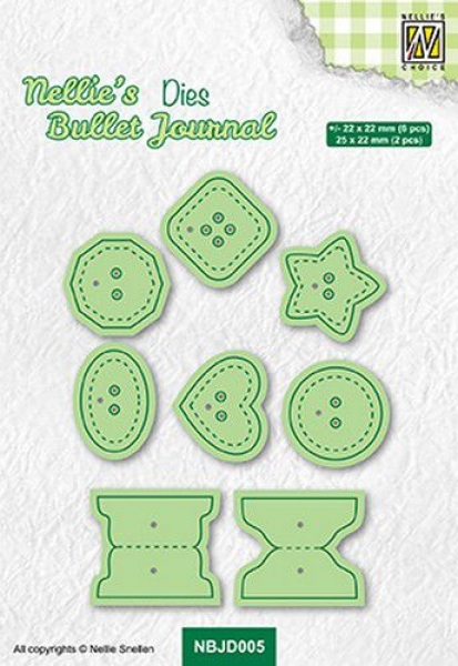 Bullet Journal Buttons, Stanze - Nellie's Choice