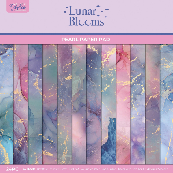 Lunar Blooms 8x8 Pearl Paperpad - Crafter's Companion