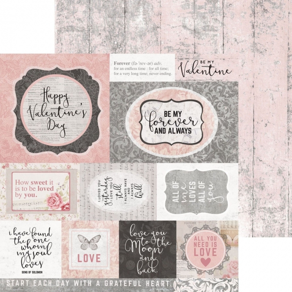 Valentines, I Love You, Designpapier - Kaisercraft