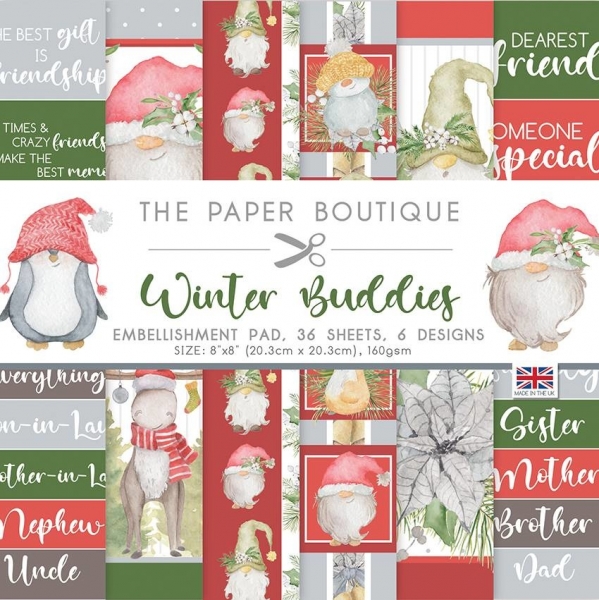 Winter Buddies Embellishment Pad 8x8 - The Paper Boutique
