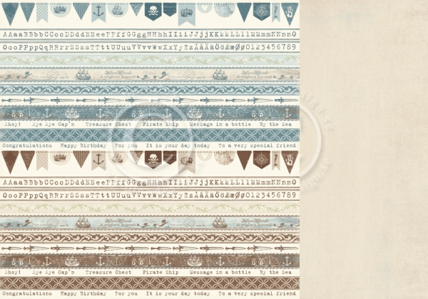 Legends of the Sea, Borders, Designpapier - Pion Design