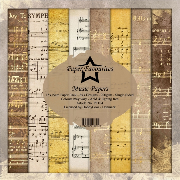 Music Papers 6x6 Paperpack - Dixi Craft